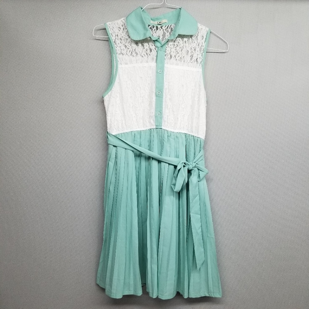 Ya Los Angeles Mint Green Lace Dress